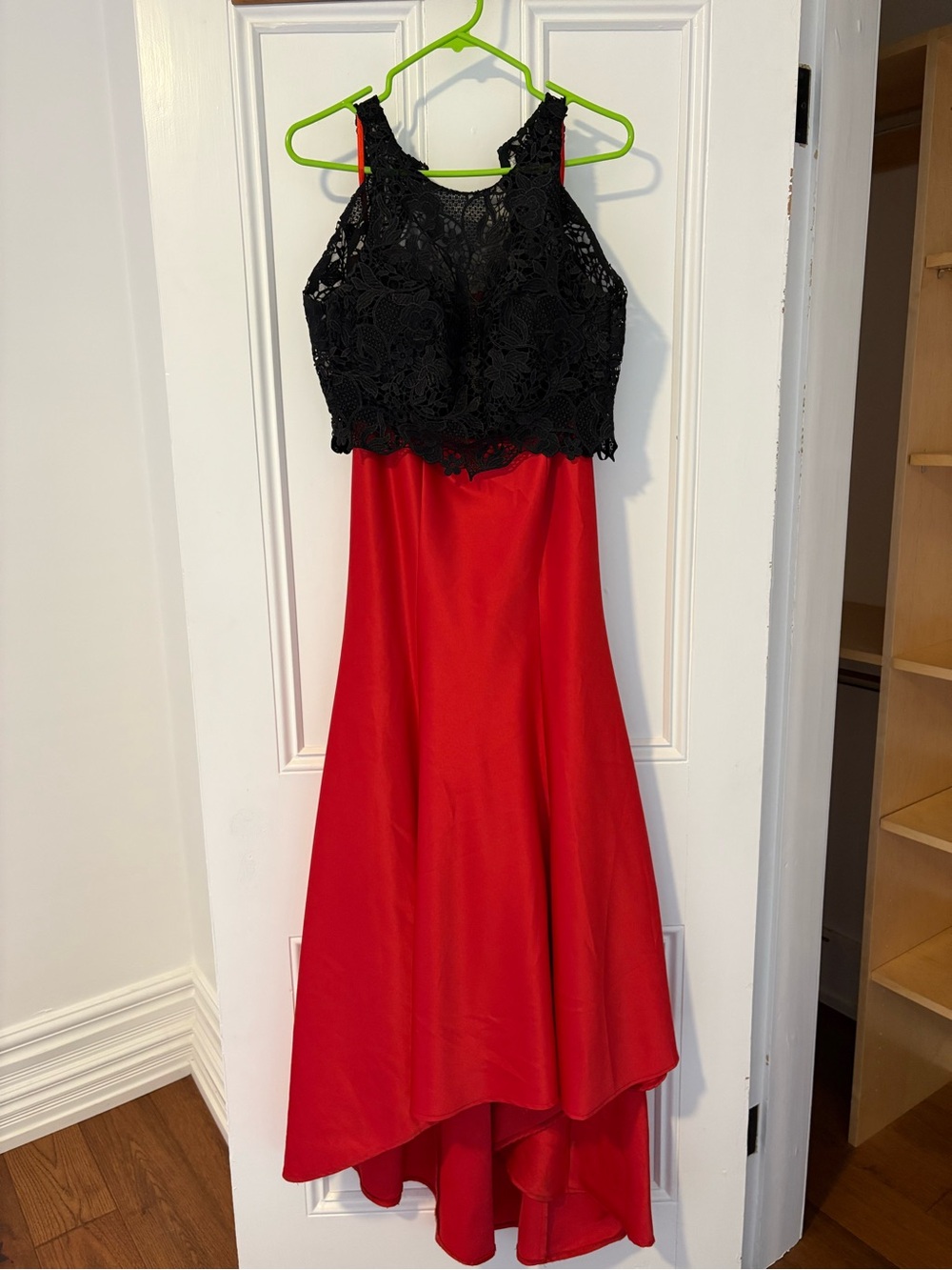2 Piece Prom Dress - Lace Top & High Low Skirt